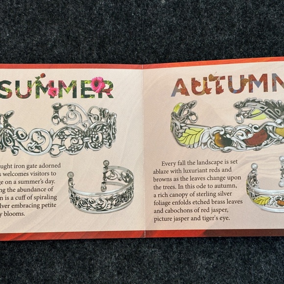 Carolyn Pollack sterling silver Changing Seasons cuff bracelet set. - Picture 12 of 12